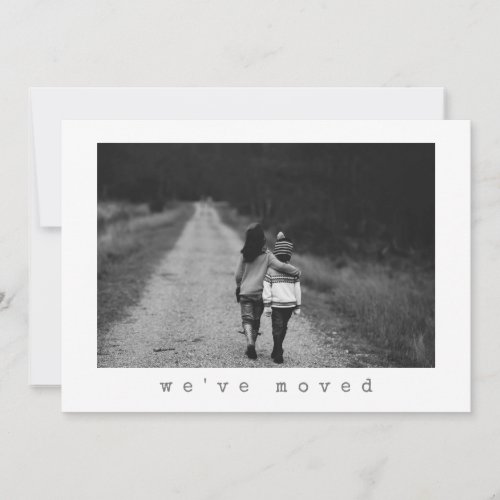 Minimalist Custom Photo We Moved New Home Moving  Announcement