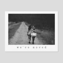 Minimalist Custom Photo We Moved New Home Moving Postcard