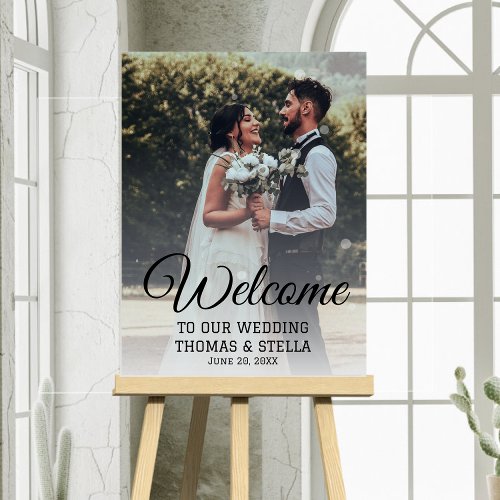 Minimalist Custom Photo Wedding Welcome Foam Board