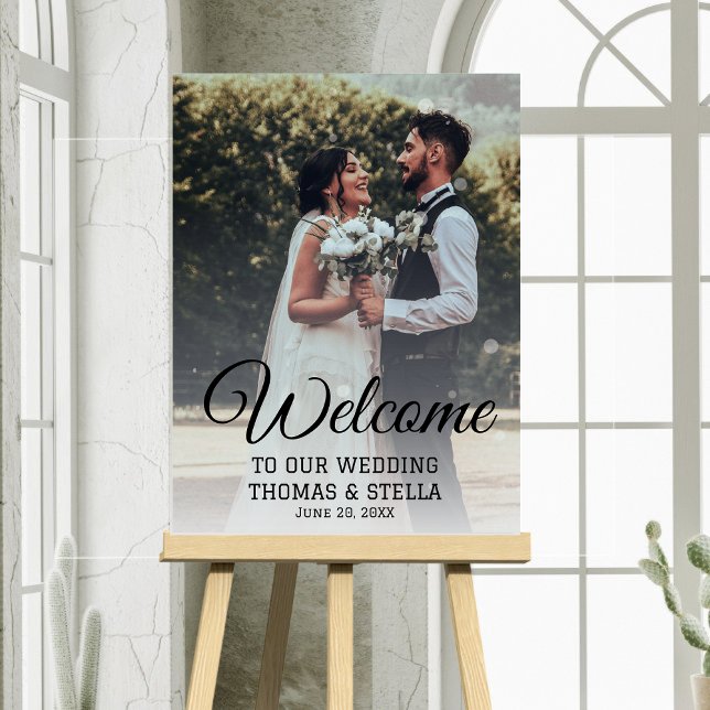 Minimalist Custom Photo Wedding Welcome Foam Board (Creator Uploaded)