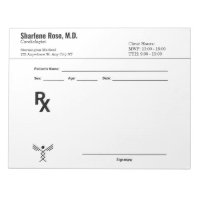 Minimalist Custom Prescription Notepad – Green Pad