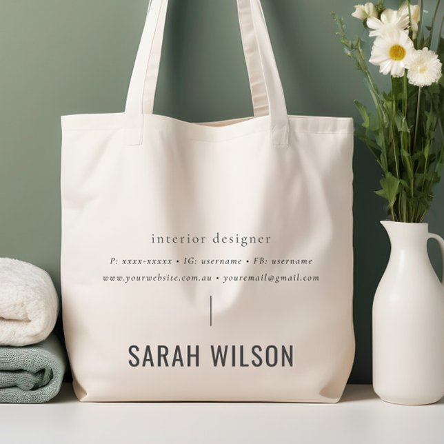 Minimalist Custom Promotional Business Company Tote Bag (Creator Uploaded)