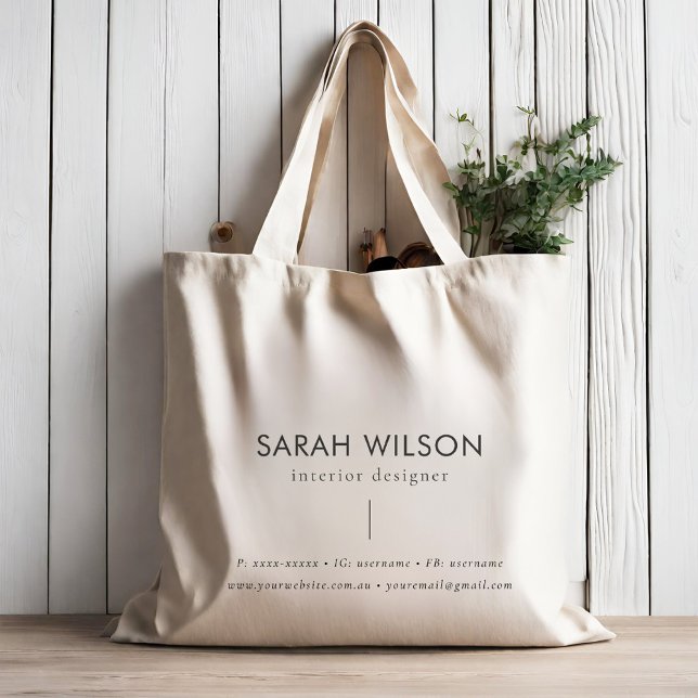 Minimalist Custom Promotional Business Company Tote Bag (Creator Uploaded)