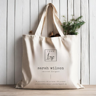 Minimalist Custom Promotional Business Logo Tote Bag