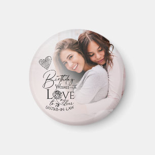Minimalist Custom Sister-In-Law Birthday Gifts Magnet