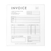 Minimalist Custom Small Business Invoice Receipt Notepad | Zazzle
