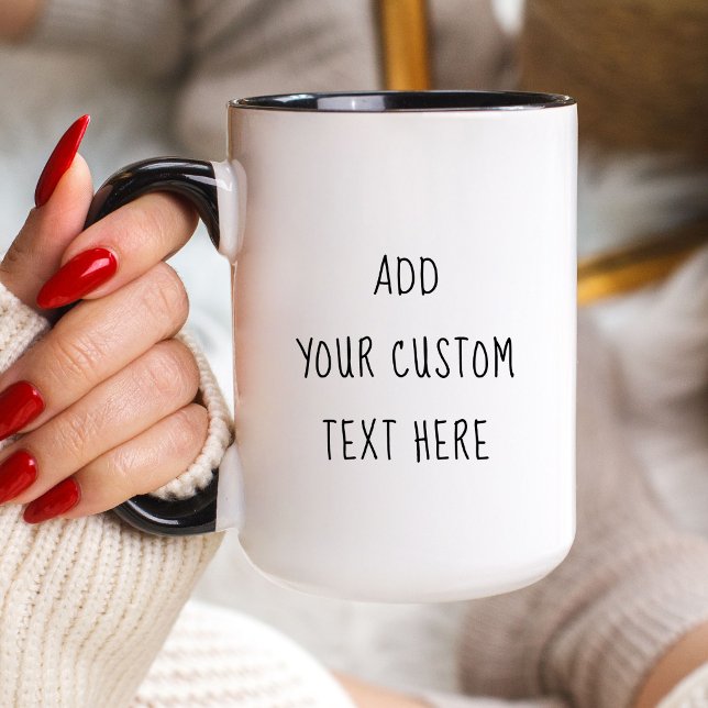  Minimalist Custom Text Add Your Own Words Gift Mug (Creator Uploaded)