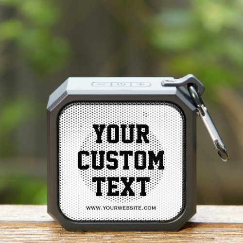 Minimalist Custom Text and Website Best Compact  Bluetooth Speaker