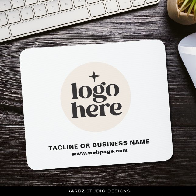 Minimalist Custom Text Business Company Logo Mouse Pad (Creator Uploaded)