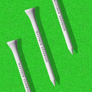 Minimalist Custom Text Name Golf Tees