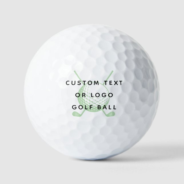 Minimalist Custom Text Or Logo Golf Balls (Front)