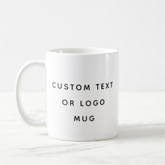Minimalist Custom Text Or Logo Mug