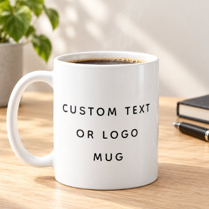 Minimalist Custom Text Or Logo Mug