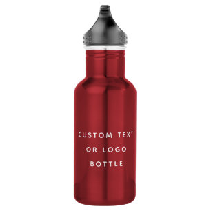 Minimalist Custom Text Or Logo Stainless Steel Water Bottle