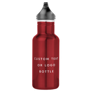 Minimalist Custom Text Or Logo Stainless Steel Water Bottle