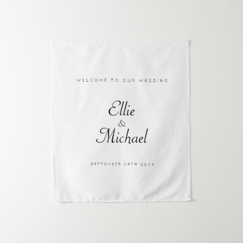 Minimalist Custom Wedding Welcome Tapestry