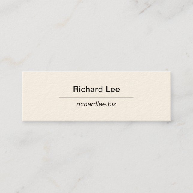 Minimalist customisable mini business card (Front)