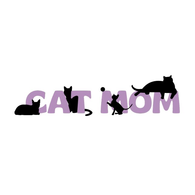 Minimalist Customizable Cat Mom Text Shadow Image T-Shirt (Creator Uploaded)