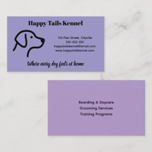 Minimalist  Customizable Kennel Business Card 