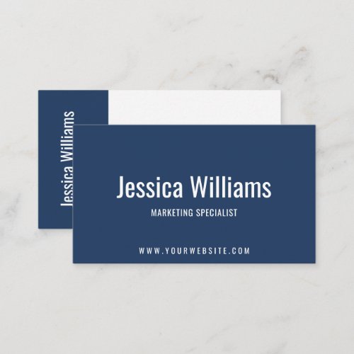 Minimalist Customizable Professional Blue Business Card