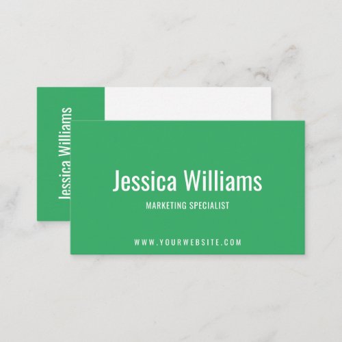 Minimalist Customizable Professional Green Business Card