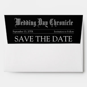 Minimalist Customizable Unique Script Wedding Mail Envelope