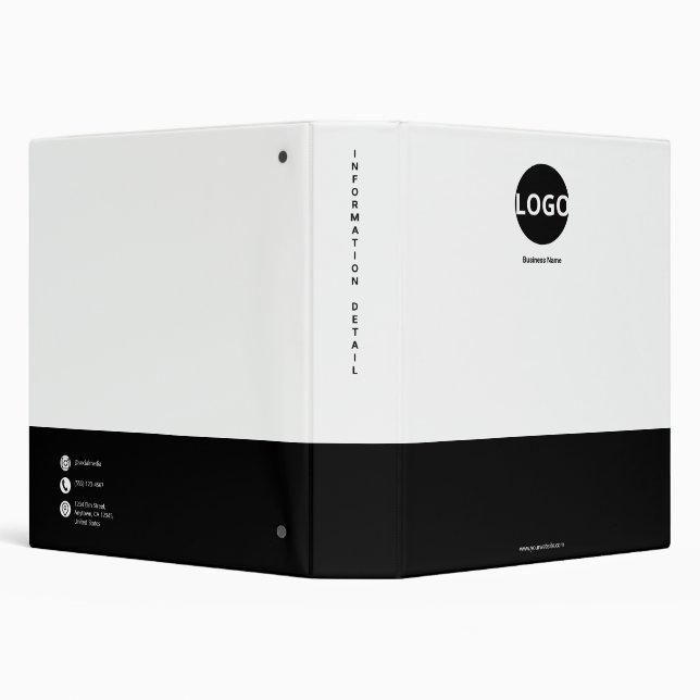 Minimalist Customization: Black and White 3 Ring Binder (Background)