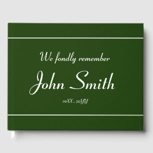 Minimalist, Customized Sympathy Guestbook