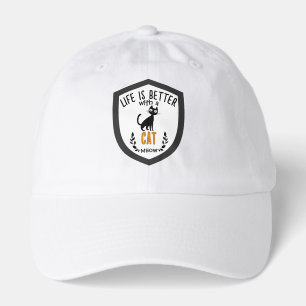 Minimalist Cute Cat Typography Cat Lover Gift Hat