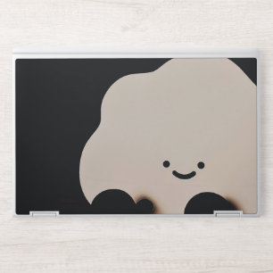 Minimalist Cute Cloud Character Illustration, Whim HP Laptop Skin