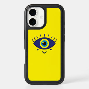 Minimalist Cute Evil Eye Emblem iPhone 16 Case