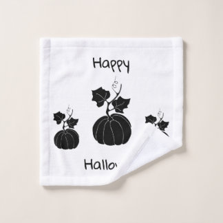 Minimalist Cute Happy Halloween Wash Cloth