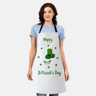 Minimalist  Cute Happy St Patrick's Day    Apron