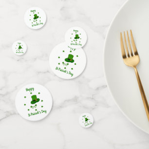 Minimalist  Cute Happy St Patrick's Day     Confetti