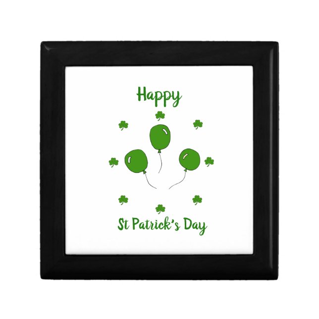 Minimalist  Cute Happy St Patrick's Day  Gift Box (Front)