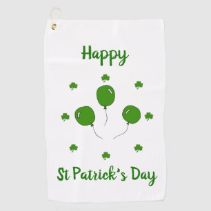 Minimalist Cute Happy St Patrick's Day Golf Towel