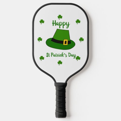 Minimalist  Cute Happy St Patricks Day   Pickleball Paddle