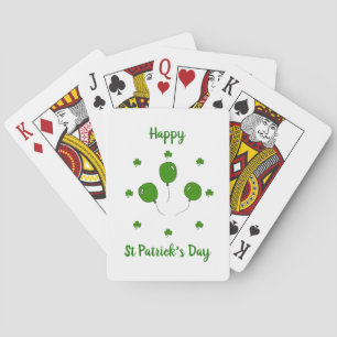 Minimalist  Cute Happy St Patrick's Day  Poker Cards