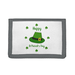 Minimalist  Cute Happy St Patrick's Day    Tri-fold Wallet