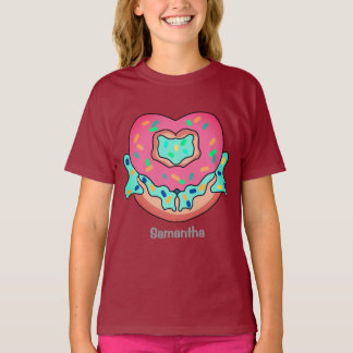 Minimalist Cute Heart Donut | Love T-Shirt