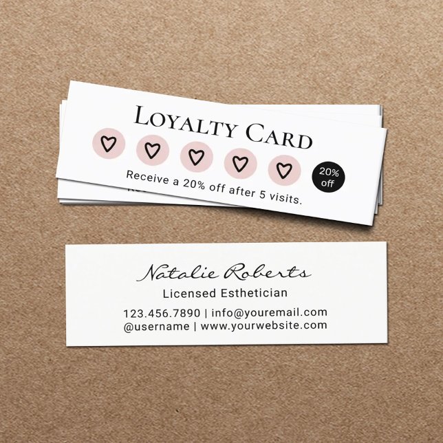 Minimalist Cute Hearts Salon Customer Loyalty (Creator Uploaded)