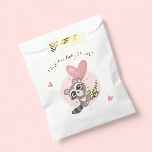 Minimalist Cute Raccoon Baby Shower Favor Bag (Minimalist Cute Raccoon Baby Shower Favor Bag)