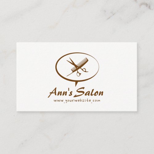 Minimalist Cute Scissor Comb Hair Beauty Salon Business Card
