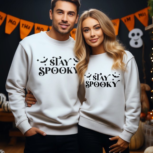 Minimalist Cute Stay Spooky Halloween Sweatshirt (Creator Uploaded)