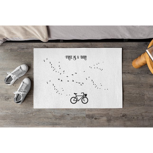 "Minimalist Cycling Life Bath Mat" "Bicycle Silhou Doormat (Creator Uploaded)