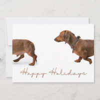 MInimalist Dachshund  Christmas Happy