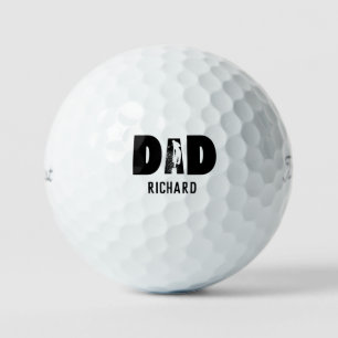 Minimalist dad EST personalized name Golf Balls