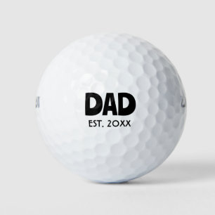 Minimalist DAD Personalized EST. Year Golf Balls