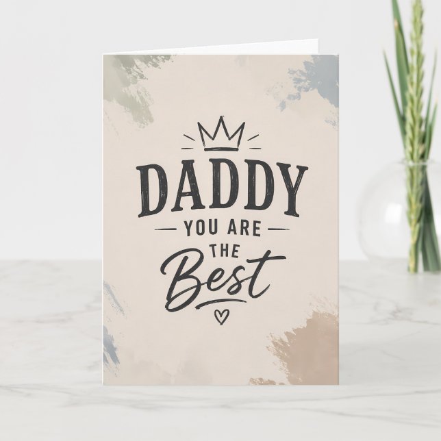 Minimalist Daddy Appreciation Father’s Day Card (Front)