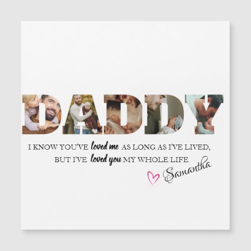 Minimalist DADDY Photo Collage Happy Fathers Day 